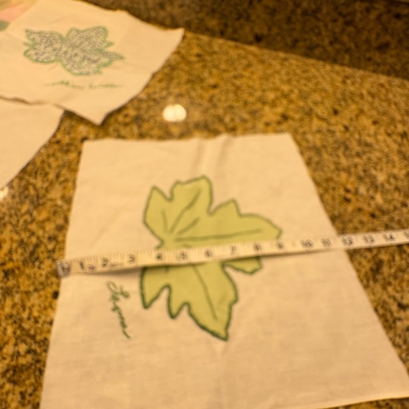 Lot 10 Vintage Quilt Block Squares Ladies Leaves Quilt Bee Group - Picture 3 of 9